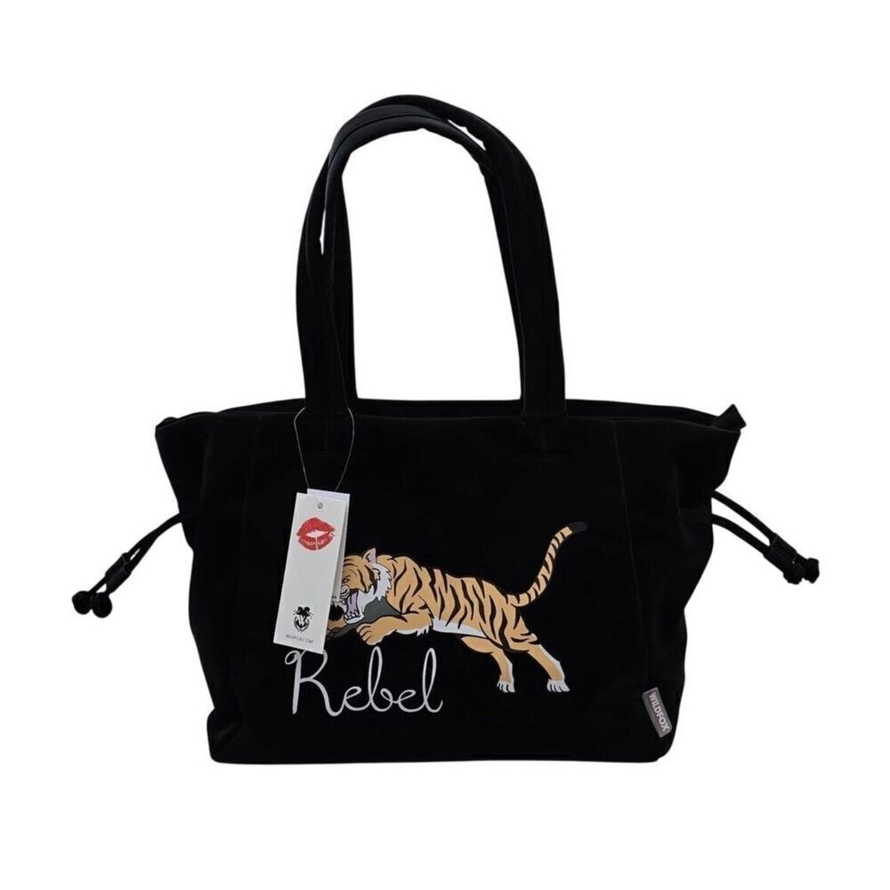 Wild Fox Rebel Black Tiger Tote NWT